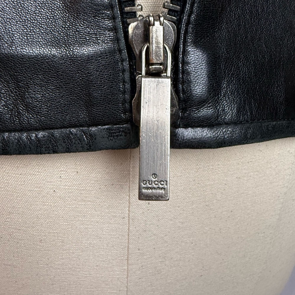 Tom Ford for Gucci Black Leather Jacket Sz 40 - Picture 5 of 6